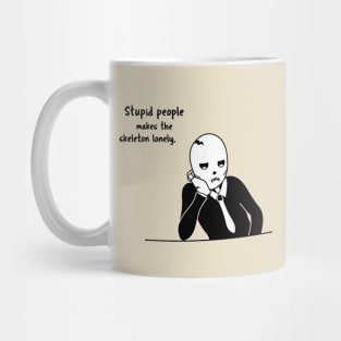 'Aesthetic Lonesome Skull Logo design' Mug